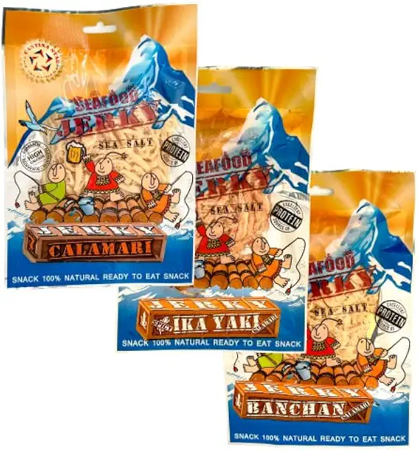 Cantina Star Mix calamari jerky set — Calamari, Ika Yaki Cod, Banchan, 3 count