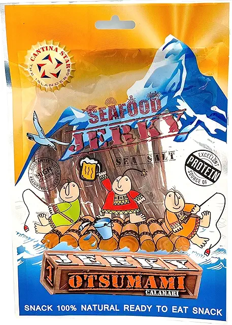 Cantina Star Otsumami calamari jerky, 2.8oz wild caught
