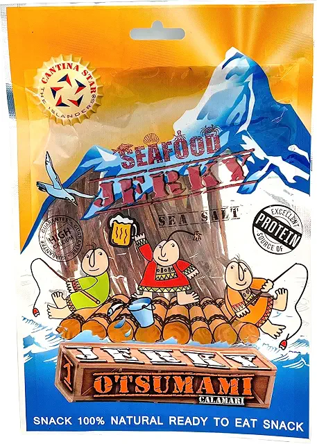 Cantina Star Otsumami calamari jerky, 2.8oz wild caught