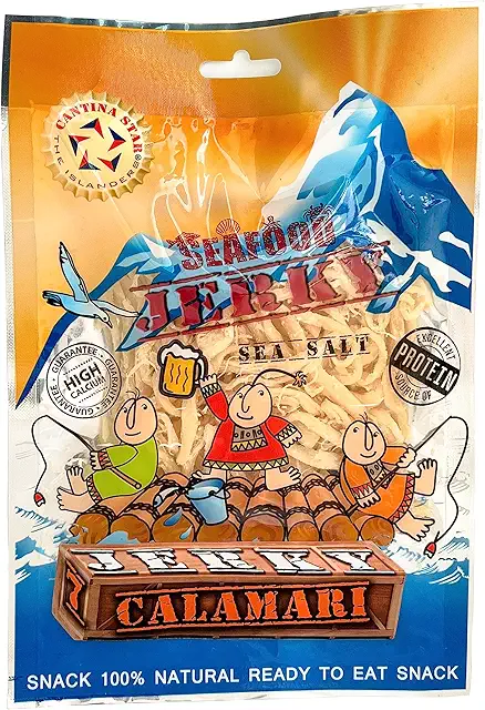 Cantina Star Calamari Jerky in packaging, 80g