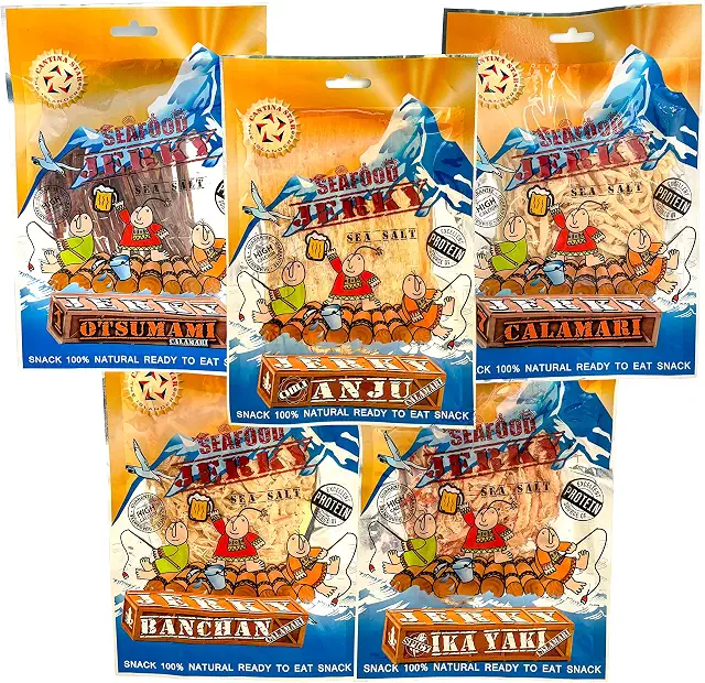 Cantina Star Calamari Party Set — five calamari jerky styles, 5 count